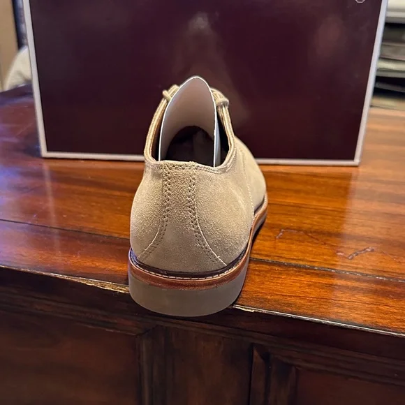 Coach Men's Taupe Suede Oxfords - Picture 6 of 13